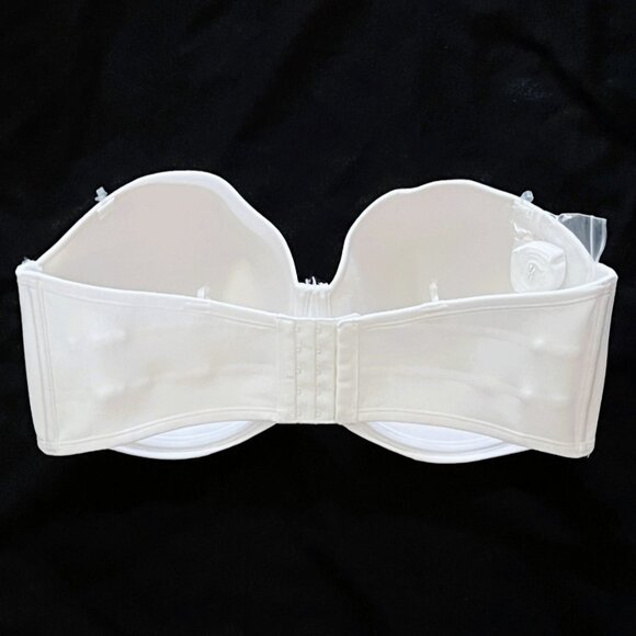 Vanity Fair convertible strapless or with. Underwire Bra 44DDD (44F) White New - Picture 3 of 9